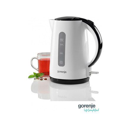 Gorenje | Kettle | K17PLBW | Electric | 2200 W | 1.7 L | Plastic + metal | 360° rotational base | Wh